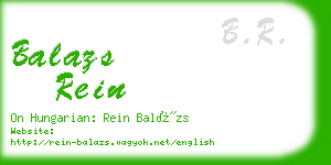 balazs rein business card